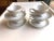 70's set of 4 leaf pattern with gray and silver colors , fine china teacups & saucers , Makers mark reads " Whitney 5671...