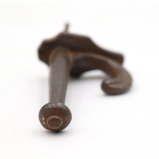 Antique Tack End Cast Iron Wall Hook For Sale - Image 4 of 5
