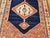 Vintage Turkish Azeri Rug, Hand-Knotted Wool, Geometric Design, Navy & Red, 8x11 For Sale - Image 11 of 15