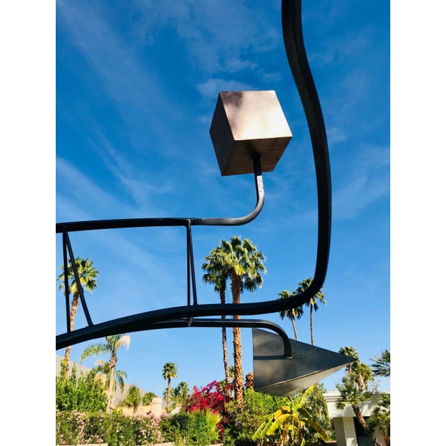 1980s Postmodern Steel Spiral Outdoor Sculpture For Sale - Image 9 of 13