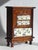Rustic Antique Dutch Farmhouse Wooden Ceramic Floral Spice Cabinet, 1950s For Sale - Image 3 of 14