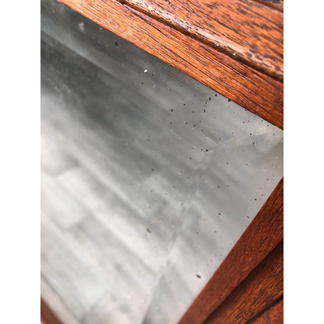 Wood Vintage French Mirror in Carved Oak Frame, 1930s For Sale - Image 7 of 18