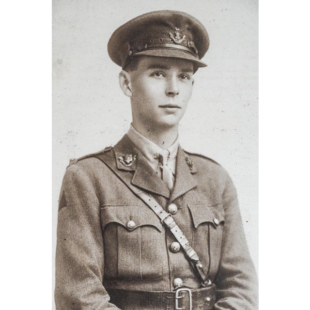 1910s Fascinating World War I Framed Antique Studio Photograph of British Soldier in Uniform Militaria Home Decor For Sale - Image 5 of 11