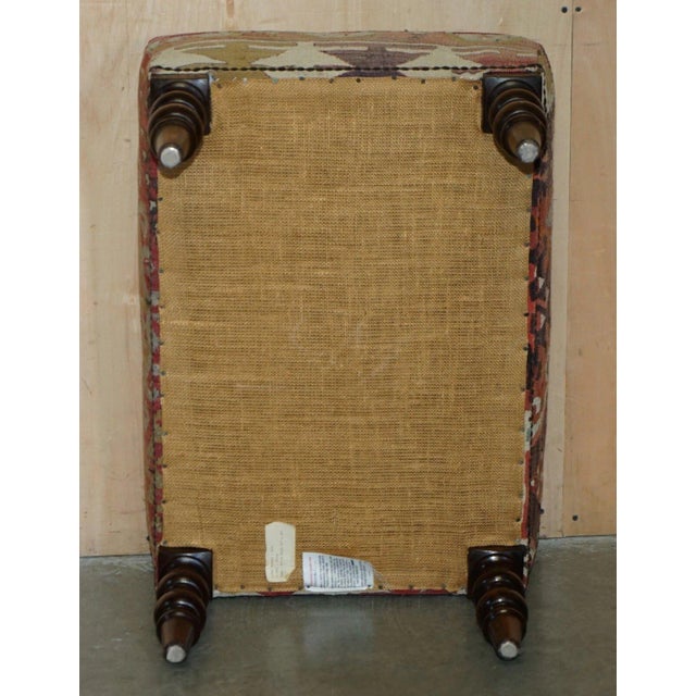 Original Vintage George Smith Kilim Upholstered Footstool for 2 People to Share For Sale - Image 13 of 14