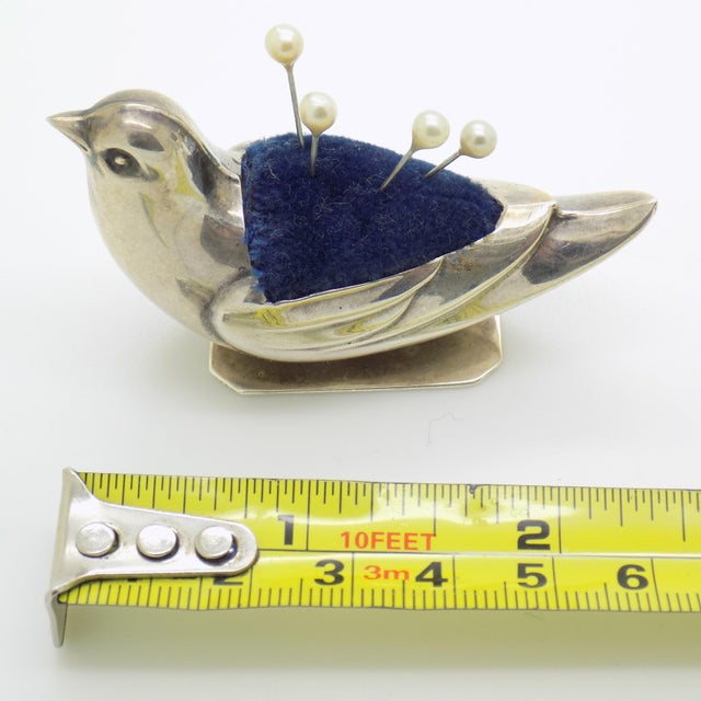 Vintage Italian Handmade Sterling Silver 925 Bird-Shaped Pin Cushion, Italy, 1970s For Sale - Image 12 of 13