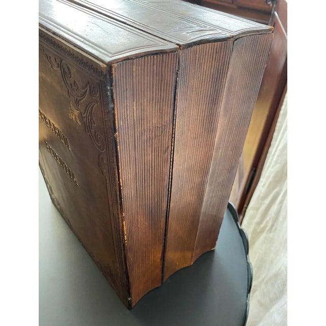 1980s Wooden Faux Books Exterior Hidden Decanter Holder For Sale - Image 11 of 12