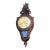 Vintage Floral Carved Wall Hanging Clock Sweden Westerstrand For Sale