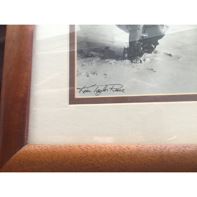 Vintage Kim Taylor Reece Hula Photo Triptych in Solid Koa Wood Frame, Hawaii For Sale - Image 9 of 9