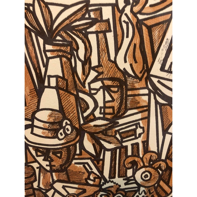 Marius Sznajderman, Large Venezuelan Modernist Lithograph "The Balcony #3" Color Print, 1984 For Sale In Miami - Image 6 of 6