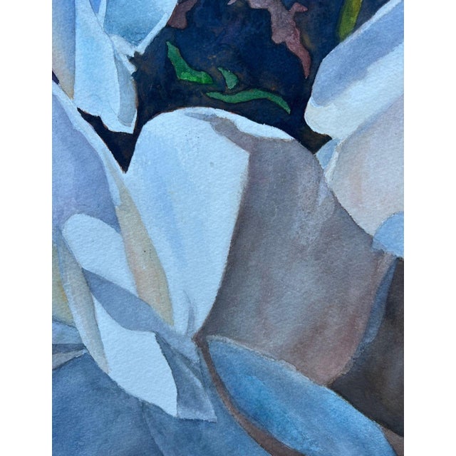 1980s Watercolor, Double-Sided, Floral Still LIfe, Signed by Florence Strauss For Sale - Image 14 of 18