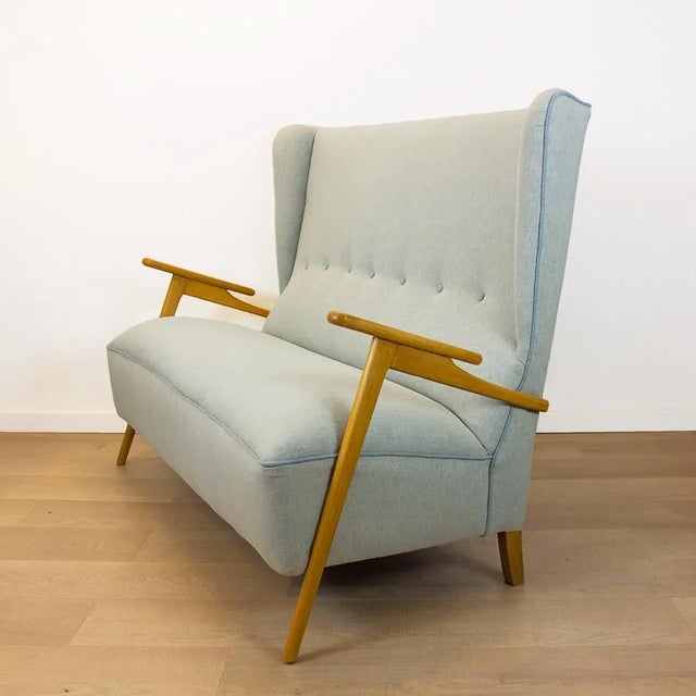 Mid-Century Spanish Two-Seater Sofa, 1950s For Sale - Image 11 of 12