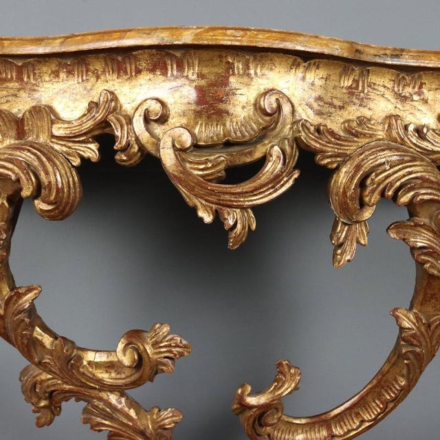 Rococo Style Drop Console Table For Sale - Image 4 of 12