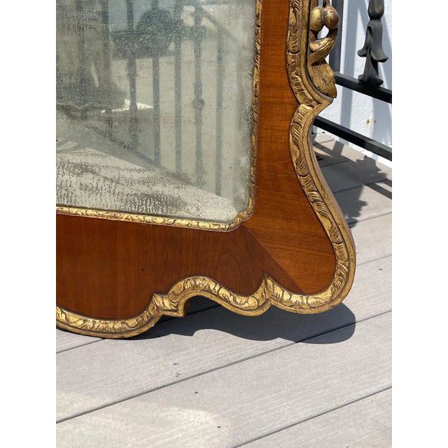 Mid 19th Century 19th Century Walnut and Gilt Philadelphia Chippendale Mirror For Sale - Image 5 of 9