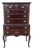 Mid Century Kaplan Furniture Mahogany Queen Anne Highboy Chest on Chest Dresser For Sale