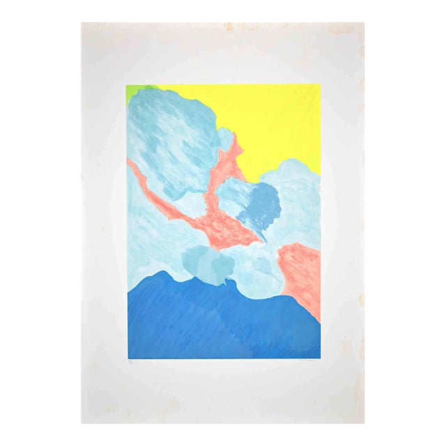 Giulio Turcato, Abstract Composition, Original Screen Print, 1970s For Sale
