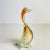 Murano Vintage 50s Murano Glass Duck Goose Sommerso Art Glass Bird Amber Yellow Statue Alfredo Barbini For Sale - Image 4 of 9