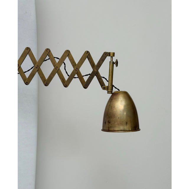 Mid-Century Modern Vintage Compass Wall Lamp, 1950s For Sale - Image 3 of 6