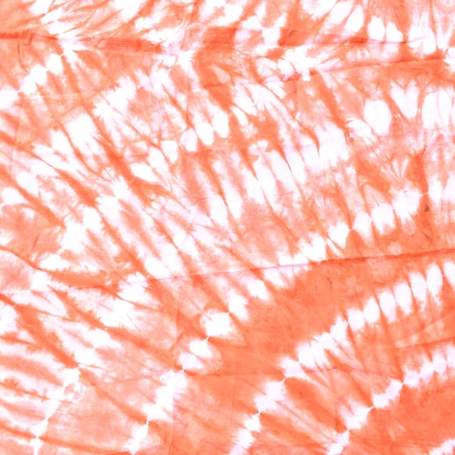 Textile Early 20th Century Yoruba Tie Dyed Orange Textile Nigeria 66x46 inch For Sale - Image 7 of 7