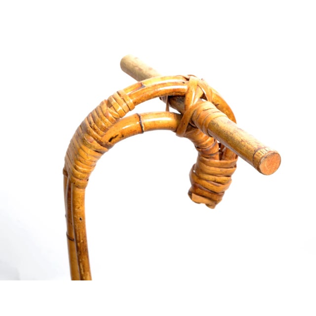 Wood Vintage Franco Albini 1960 Rattan Cane & Bamboo Rocking Horse, Animal Sculpture Italy For Sale - Image 7 of 13