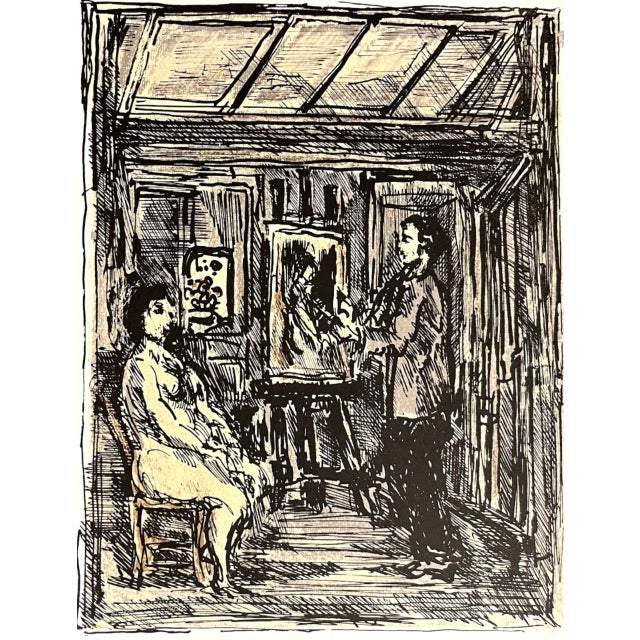 Artist: Andre Cottavoz Country: France Title: L’Artiste Au Travail v2-11 Medium: Original Lithograph Marks: Not signed,...