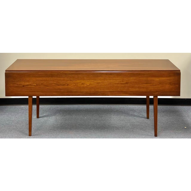American Henkel Harris Black Cherry Drop Leaf Harvest Table For Sale - Image 3 of 10