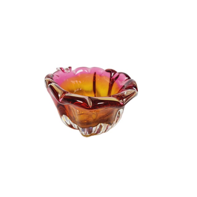 Green Decorative Bowl by J. Hospodka for Chribska Glassworks, Czechoslovakia, 1960s For Sale - Image 8 of 14