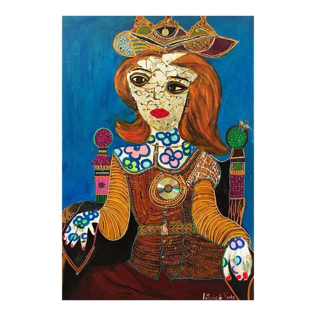 Leticia de Prado, Margarita, 2018, Oil & Mixed Media on Canvas For Sale