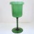 Glass Italian Mint Green Goblet Vase For Sale - Image 7 of 7