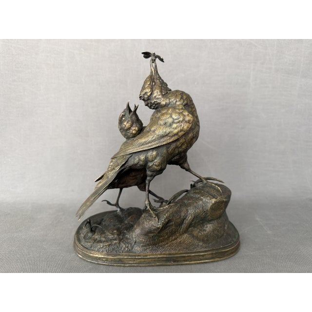 Ferdinand Pautrot, Bird, 1866, Bronze For Sale - Image 4 of 13
