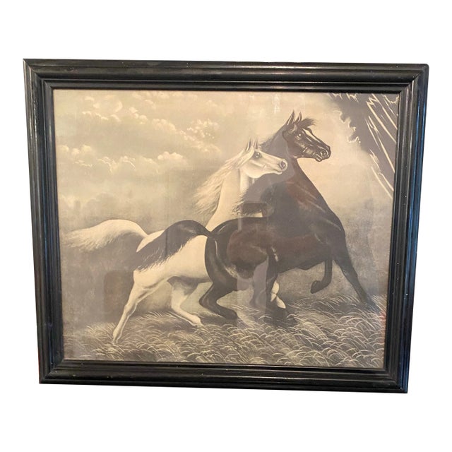 Spirited Horses Framed Print by Early 1900’s by Henri LeRoy For Sale