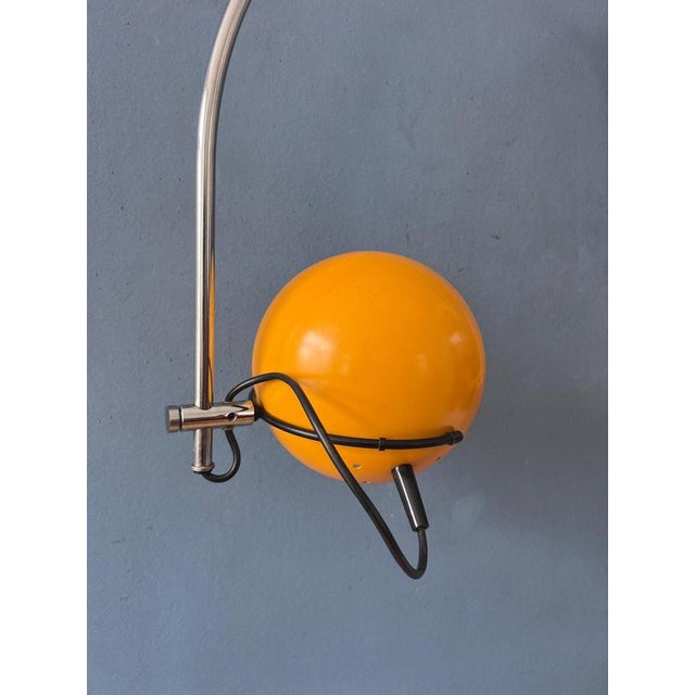 Gold Vintage Yellow Arc Eyeball Wall Lamp by Herda For Sale - Image 8 of 13