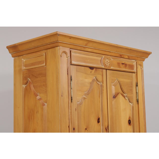 Chippendale Distressed Washed Pine Bar Cabinet For Sale - Image 13 of 18