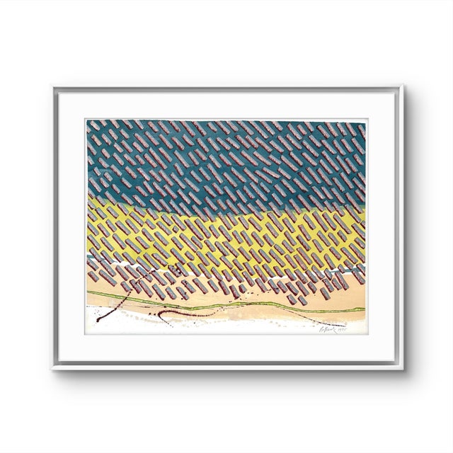 Abstract Barbara Beck 1995 Abstract Painting on Paper - Signed/Dated For Sale - Image 3 of 5