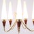 5-Arm Chandelier in Brass and Teak with Opal Glass by Bent Karlby for Lyfa 1960s For Sale - Image 12 of 13