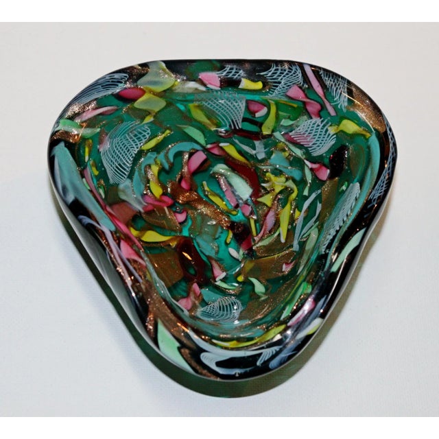 Dino Martens Murano Venetian Mid Century Art Glass Bowl For Sale - Image 4 of 4
