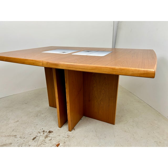 Brown Vintage Mid-Century Modern Dining Table by Poul H. Poulsen for Gangso Mobler For Sale - Image 8 of 10
