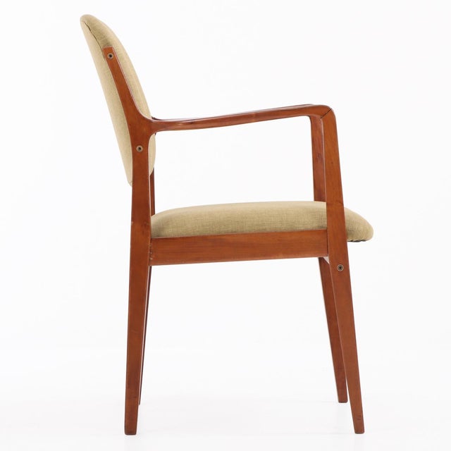 Set of Eight Mid Century Modern Open Arm Chairs, C. 1960 For Sale - Image 4 of 5