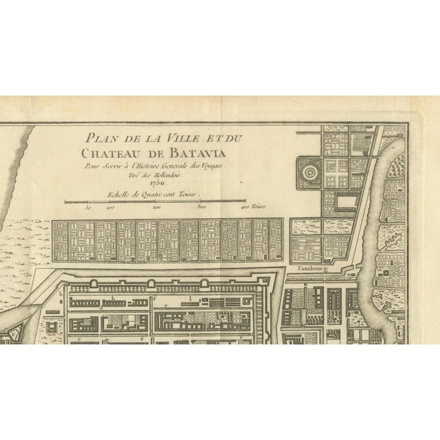 Antique Map of Batavia, Jakarta and Indonesia, 1750s For Sale - Image 4 of 9