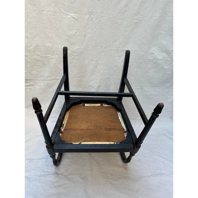 Pyne Hollyhock Chintz Black Neoclassical Armchair For Sale - Image 15 of 16