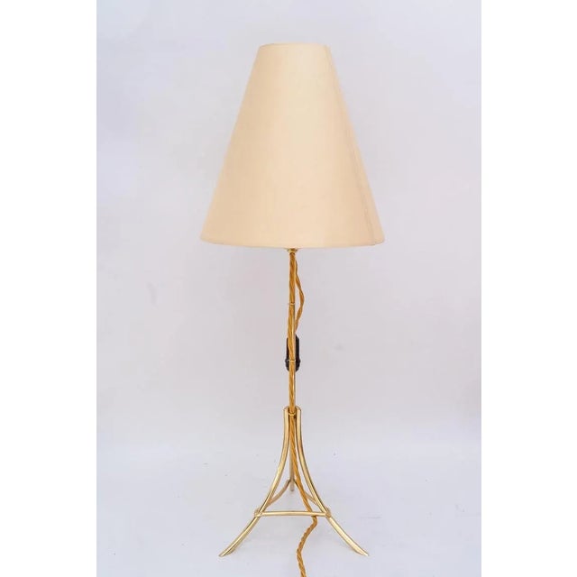 1950s Large Table Lamp with Fabric Shade by Rupert Nikoll, Vienna, Austria, 1950s For Sale - Image 5 of 15