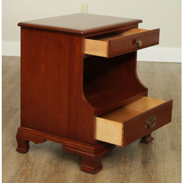 Ethan Allen Early American Vintage Solid Cherry Pair nightstands Chairish