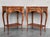 18th Century Style French Louis XV Marquetry Side Table or Nightstands, a Pair For Sale - Image 17 of 18
