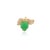 Metal Carved 8.88ctw Emerald Diamond Strawberry Brooch Pin Pendant in 18k Gold For Sale - Image 7 of 12