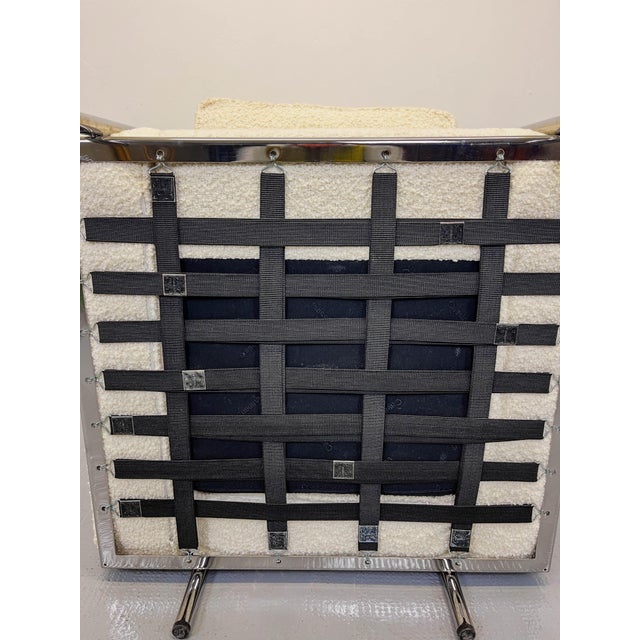 LC2 Chair in Bouclé Upholstery by Le Corbusier and Charlotte Perriand for Cassina, 2010s For Sale - Image 9 of 11