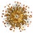 Large Italian Gilt Ceiling Lamp in Glass by Banci Firenze, 1960s For Sale