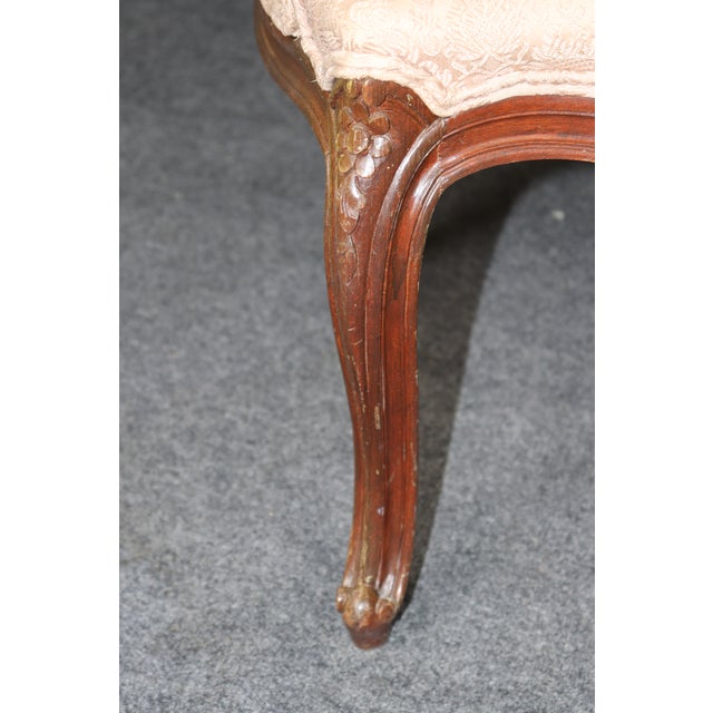 1940s 1940's Pair French Louis XV Style Carved Armchairs For Sale - Image 5 of 13