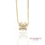 Contemporary 14k(585) Yellow Gold Natural Diamond Butterfly Pendant Necklace With Chain For Sale - Image 3 of 12