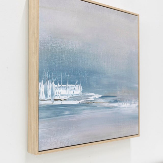 Blue Framed Canvas Print Set - Scape No. 3 and No. 4 - Set of 2 For Sale - Image 8 of 8