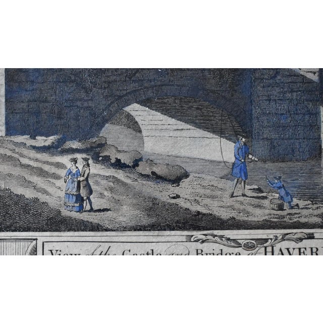 Rococo Antique 1754 Engraving of a British Castle For Sale - Image 3 of 8