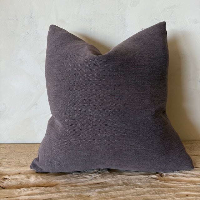 Stone Washed Linen Pillow – Truffle For Sale In Los Angeles - Image 6 of 6